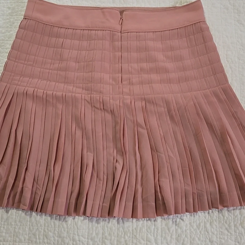 J Crew Chiffon Pleated Skirt Blush Pink Womens Size 6 Feminine Flowy
